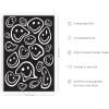 image:imageHAUS AND HUES Black Michelangelo Gum Poster  Stylish Aesthetic Wall Art Bold Dark Decor for Bedroom Living Room or Office Perfect for Modern and Edgy Spaces Black Frame 24x36Black Smileys