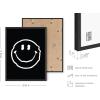 image:imageHAUS AND HUES Black Michelangelo Gum Poster  Stylish Aesthetic Wall Art Bold Dark Decor for Bedroom Living Room or Office Perfect for Modern and Edgy Spaces Black Frame 24x36Black Smiley