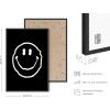 image:imageHAUS AND HUES Black Michelangelo Gum Poster  Stylish Aesthetic Wall Art Bold Dark Decor for Bedroom Living Room or Office Perfect for Modern and Edgy Spaces Black Frame 24x36Black Smiley