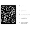 image:imageHAUS AND HUES Black Michelangelo Gum Poster  Stylish Aesthetic Wall Art Bold Dark Decor for Bedroom Living Room or Office Perfect for Modern and Edgy Spaces Black Frame 24x36Black Smileys