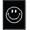 image:imageHAUS AND HUES Black Michelangelo Gum Poster  Stylish Aesthetic Wall Art Bold Dark Decor for Bedroom Living Room or Office Perfect for Modern and Edgy Spaces Black Frame 24x36Black Smiley