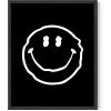 image:imageHAUS AND HUES Black Michelangelo Gum Poster  Stylish Aesthetic Wall Art Bold Dark Decor for Bedroom Living Room or Office Perfect for Modern and Edgy Spaces Black Frame 24x36Black Smiley