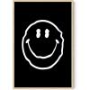 image:imageHAUS AND HUES Black Michelangelo Gum Poster  Stylish Aesthetic Wall Art Bold Dark Decor for Bedroom Living Room or Office Perfect for Modern and Edgy Spaces Black Frame 24x36Black Smiley