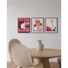 image:imageHAUS AND HUES Fashion Wall Art Print  Set of 3 Pink Pictures Wall Decor Fashion Magazine Framed Wall Art Fashion Vintage Wall Decor Vintage Poster Pink Wall Art Black Framed 24x36