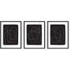 image:imageHAUS AND HUES Fashion Wall Art Set  Glam Purple Decor Designer Aesthetic Prints for Bedroom Beige Frame 24x36 Set of 3Black Line Art