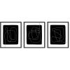 image:imageHAUS AND HUES Fashion Wall Art Set  Glam Purple Decor Designer Aesthetic Prints for Bedroom Beige Frame 24x36 Set of 3Black Line Art