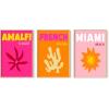 image:imageHAUS AND HUES Fashion Wall Art Set  Glam Purple Decor Designer Aesthetic Prints for Bedroom Beige Frame 24x36 Set of 3Bright City