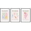 image:imageHAUS AND HUES Fashion Wall Art Set  Glam Purple Decor Designer Aesthetic Prints for Bedroom Beige Frame 24x36 Set of 3Pastel Matisse