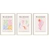 image:imageHAUS AND HUES Fashion Wall Art Set  Glam Purple Decor Designer Aesthetic Prints for Bedroom Beige Frame 24x36 Set of 3Pastel Matisse
