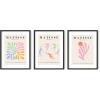 image:imageHAUS AND HUES Fashion Wall Art Set  Glam Purple Decor Designer Aesthetic Prints for Bedroom Beige Frame 24x36 Set of 3Pastel Matisse
