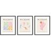 image:imageHAUS AND HUES Fashion Wall Art Set  Glam Purple Decor Designer Aesthetic Prints for Bedroom Beige Frame 24x36 Set of 3Pastel Matisse