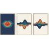 image:imageHAUS AND HUES Fashion Wall Art Set  Glam Purple Decor Designer Aesthetic Prints for Bedroom Beige Frame 24x36 Set of 3Retro Layered Lips