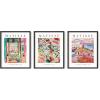 image:imageHAUS AND HUES Fashion Wall Art Set  Glam Purple Decor Designer Aesthetic Prints for Bedroom Beige Frame 24x36 Set of 3Summer Matisse