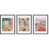 image:imageHAUS AND HUES Fashion Wall Art Set  Glam Purple Decor Designer Aesthetic Prints for Bedroom Beige Frame 24x36 Set of 3Summer Matisse