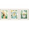 image:imageHAUS AND HUES Fashion Wall Art Set  Glam Purple Decor Designer Aesthetic Prints for Bedroom Beige Frame 24x36 Set of 3Tropical Bohemian Watercolor