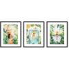 image:imageHAUS AND HUES Fashion Wall Art Set  Glam Purple Decor Designer Aesthetic Prints for Bedroom Beige Frame 24x36 Set of 3Tropical Bohemian Watercolor