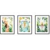 image:imageHAUS AND HUES Fashion Wall Art Set  Glam Purple Decor Designer Aesthetic Prints for Bedroom Beige Frame 24x36 Set of 3Tropical Bohemian Watercolor
