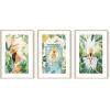 image:imageHAUS AND HUES Fashion Wall Art Set  Glam Purple Decor Designer Aesthetic Prints for Bedroom Beige Frame 24x36 Set of 3Tropical Bohemian Watercolor