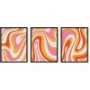 image:imageHAUS AND HUES Fashion Wall Art Set  Glam Purple Decor Designer Aesthetic Prints for Bedroom Beige Frame 24x36 Set of 3Wavy