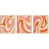 image:imageHAUS AND HUES Fashion Wall Art Set  Glam Purple Decor Designer Aesthetic Prints for Bedroom Beige Frame 24x36 Set of 3Wavy