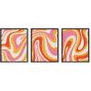 image:imageHAUS AND HUES Fashion Wall Art Set  Glam Purple Decor Designer Aesthetic Prints for Bedroom Beige Frame 24x36 Set of 3Wavy