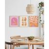 image:imageHAUS AND HUES Pink Wall Art  Set of 3 Modern Retro Posters for Room Decor Unframed 24x36