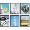 image:imageHAUS AND HUES Travel Wall Art  Italy Travel Posters Europe Wall Flower Pictures Vintage Framed Posters Peach Wall Decor Flower Prints Amalfi Poster Framed Beige 8x10Palm Springs
