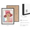 image:imageHaus and Hues Fashion Wall Art Print  Set of 3 Pink Pictures Wall Decor Fashion Magazine Framed Wall Art Fashion Beauty Framed Wall Art Fashion Art Wall Decor Pink Wall Art 12x16 Framed Black