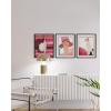image:imageHaus and Hues Fashion Wall Art Print  Set of 3 Pink Pictures Wall Decor Fashion Magazine Framed Wall Art Fashion Beauty Framed Wall Art Fashion Art Wall Decor Pink Wall Art 12x16 Framed Black