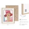 image:imageHaus and Hues Fashion Wall Art Print  Set of 3 Pink Pictures Wall Decor Fashion Magazine Framed Wall Art Fashion Beauty Framed Wall Art Fashion Art Wall Decor Pink Wall Art 16x20 Framed Beige