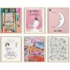 image:imageHAUS AND HUES Abstract Wall Art with Frame  Set of 6 Colorful Geometric Prints Famous Artist Paintings Hilma af Klint Gallery Wall Set 11x14 Black FramePink Classics