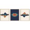 image:imageHAUS AND HUES Fashion Wall Art Set  Glam Purple Decor Designer Aesthetic Prints for Bedroom Beige Frame 24x36 Set of 3Retro Layered Lips
