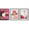 image:imageHaus and Hues Fashion Wall Art Print  Set of 3 Pink Pictures Wall Decor Fashion Magazine Framed Wall Art Fashion Beauty Framed Wall Art Fashion Art Wall Decor Pink Wall Art 12x16 Framed Black