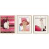 image:imageHaus and Hues Fashion Wall Art Print  Set of 3 Pink Pictures Wall Decor Fashion Magazine Framed Wall Art Fashion Beauty Framed Wall Art Fashion Art Wall Decor Pink Wall Art 16x20 Framed Beige