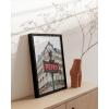 image:imageHAUS AND HUES New York City Poster  Pink New York Wall Art Skyline Art NYC Print Aesthetic Art Print for Bedroom Dorm Room Living Room Black Frame 16x20Red Metro Sign