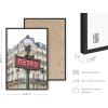 image:imageHAUS AND HUES New York City Poster  Pink New York Wall Art Skyline Art NYC Print Aesthetic Art Print for Bedroom Dorm Room Living Room Black Frame 16x20Red Metro Sign