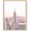 image:imageHAUS AND HUES New York City Poster  Pink New York Wall Art Skyline Art NYC Print Aesthetic Art Print for Bedroom Dorm Room Living Room Black Frame 16x20Skyline