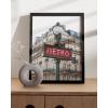 image:imageHAUS AND HUES New York City Poster  Pink New York Wall Art Skyline Art NYC Print Aesthetic Art Print for Bedroom Dorm Room Living Room Black Frame 16x20Red Metro Sign