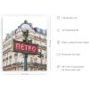 image:imageHAUS AND HUES New York City Poster  Pink New York Wall Art Skyline Art NYC Print Aesthetic Art Print for Bedroom Dorm Room Living Room Black Frame 16x20Red Metro Sign