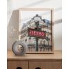 image:imageHAUS AND HUES New York City Poster  Pink New York Wall Art Skyline Art NYC Print Aesthetic Art Print for Bedroom Dorm Room Living Room Black Frame 16x20Red Metro Sign