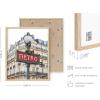image:imageHAUS AND HUES New York City Poster  Pink New York Wall Art Skyline Art NYC Print Aesthetic Art Print for Bedroom Dorm Room Living Room Black Frame 16x20Red Metro Sign