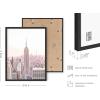 image:imageHAUS AND HUES New York City Poster  Pink New York Wall Art Skyline Art NYC Print Aesthetic Art Print for Bedroom Dorm Room Living Room Black Frame 16x20Skyline