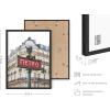 image:imageHAUS AND HUES New York City Poster  Pink New York Wall Art Skyline Art NYC Print Aesthetic Art Print for Bedroom Dorm Room Living Room Black Frame 16x20Red Metro Sign