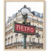 image:imageHAUS AND HUES New York City Poster  Pink New York Wall Art Skyline Art NYC Print Aesthetic Art Print for Bedroom Dorm Room Living Room Black Frame 16x20Red Metro Sign