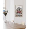 image:imageHAUS AND HUES New York City Poster  Pink New York Wall Art Skyline Art NYC Print Aesthetic Art Print for Bedroom Dorm Room Living Room Black Frame 16x20Red Metro Sign