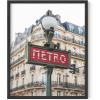 image:imageHAUS AND HUES New York City Poster  Pink New York Wall Art Skyline Art NYC Print Aesthetic Art Print for Bedroom Dorm Room Living Room Black Frame 16x20Red Metro Sign