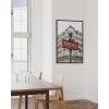 image:imageHAUS AND HUES New York City Poster  Pink New York Wall Art Skyline Art NYC Print Aesthetic Art Print for Bedroom Dorm Room Living Room Black Frame 16x20Red Metro Sign