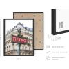 image:imageHAUS AND HUES New York City Poster  Pink New York Wall Art Skyline Art NYC Print Aesthetic Art Print for Bedroom Dorm Room Living Room Black Frame 16x20Red Metro Sign