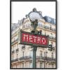 image:imageHAUS AND HUES New York City Poster  Pink New York Wall Art Skyline Art NYC Print Aesthetic Art Print for Bedroom Dorm Room Living Room Black Frame 16x20Red Metro Sign