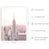 image:imageHAUS AND HUES New York City Poster  Pink New York Wall Art Skyline Art NYC Print Aesthetic Art Print for Bedroom Dorm Room Living Room Black Frame 16x20Skyline